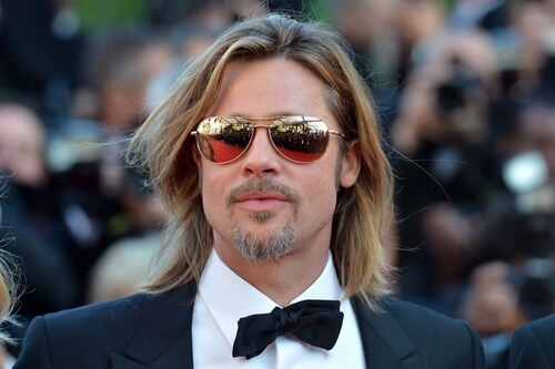 Brad Pitt cùng kiểu tóc ngắn buông xõa tự nhiên